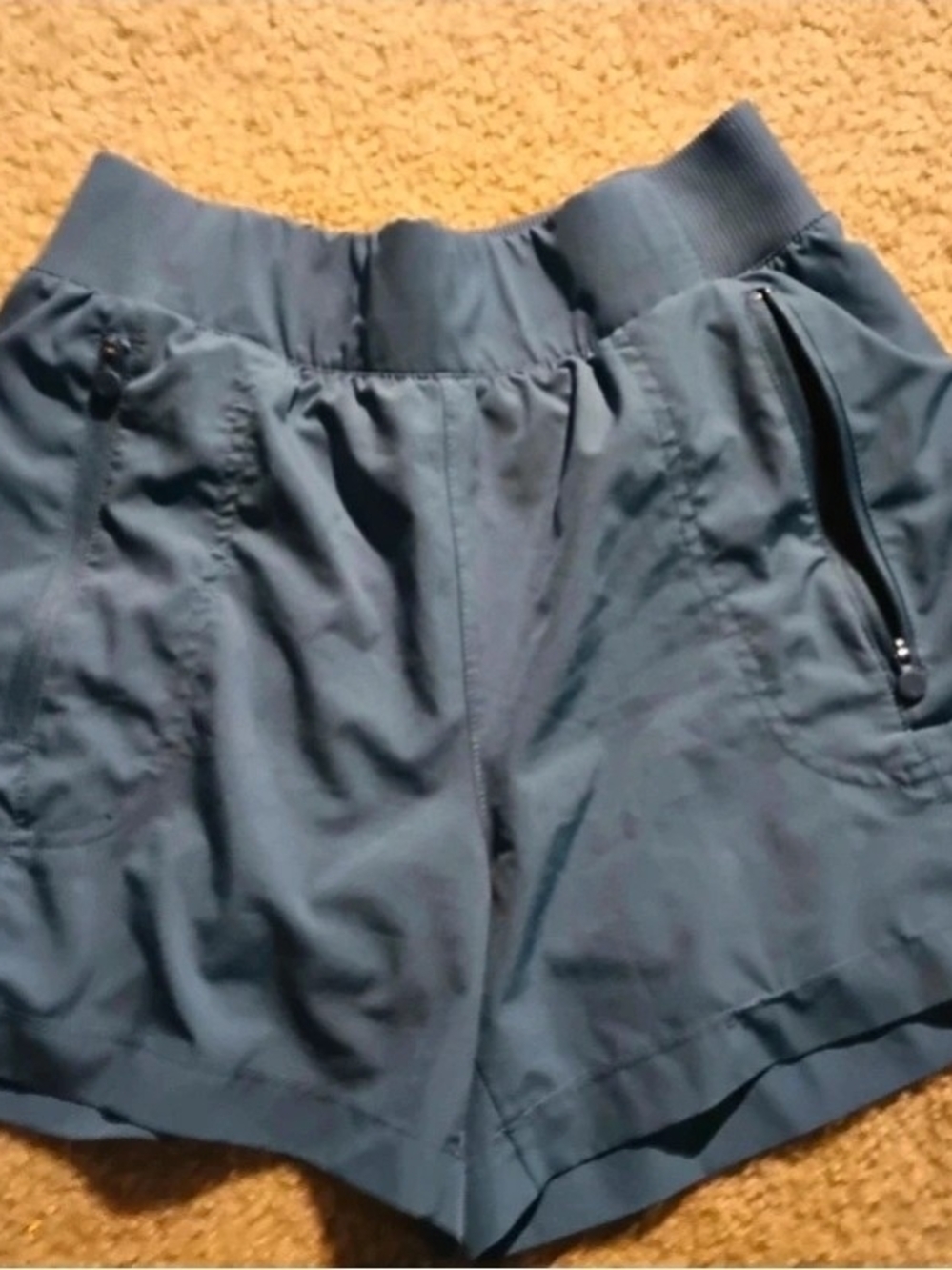 Apana Gray Athletic Running Shorts  Zipper Pocket